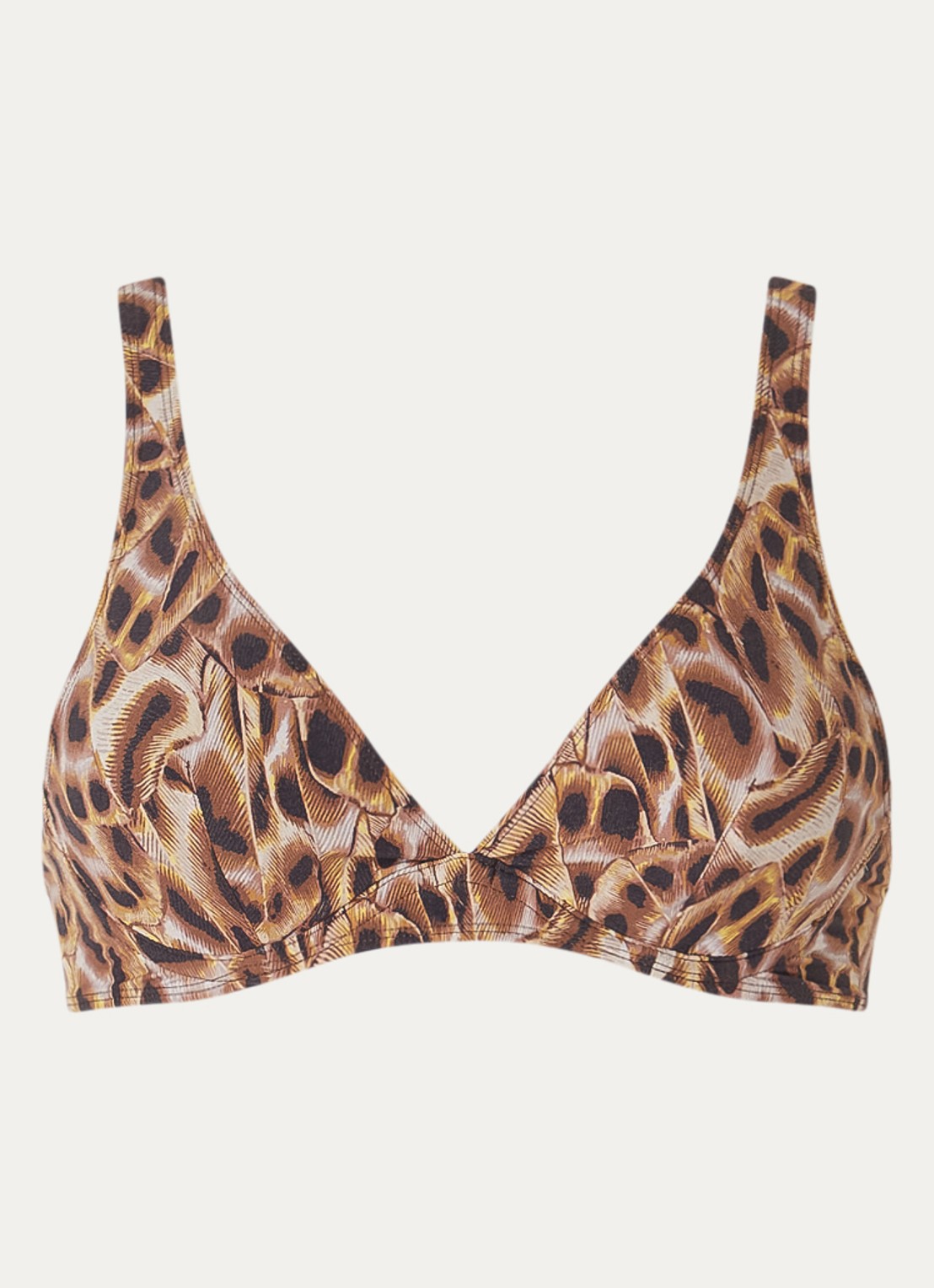 Isabel Marant Petra bikinitop met print - voorkant 4 okergeel
