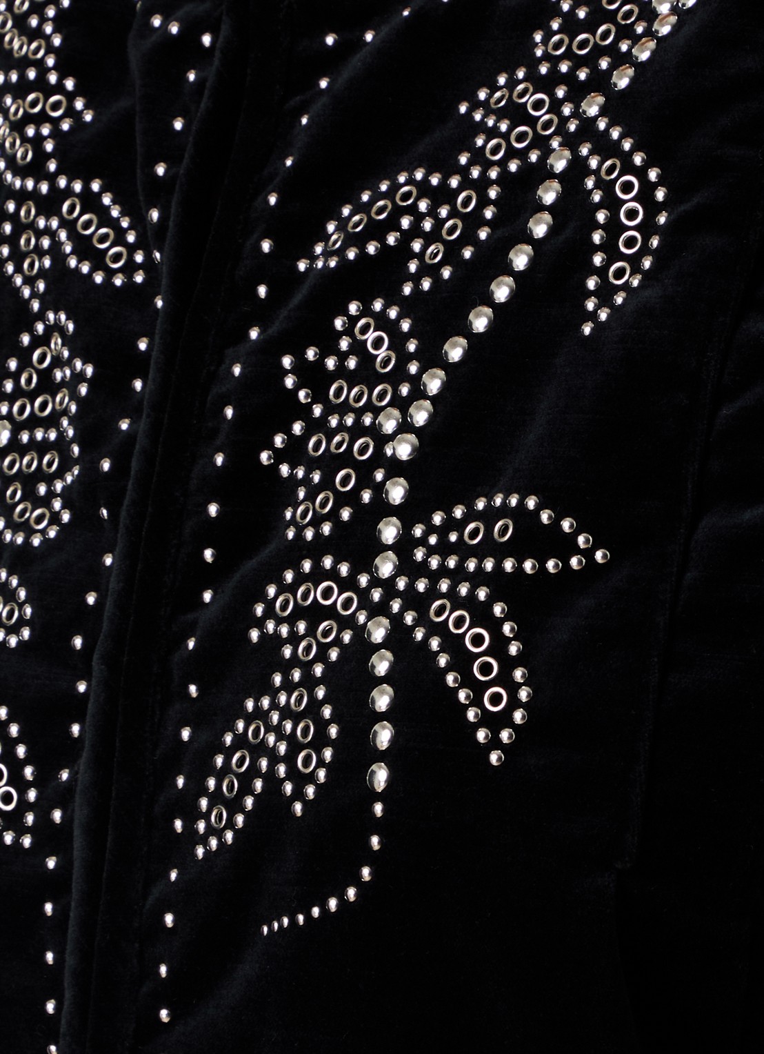 Isabel Marant Poppy gilet van fluweel met studs - detail 2 zwart