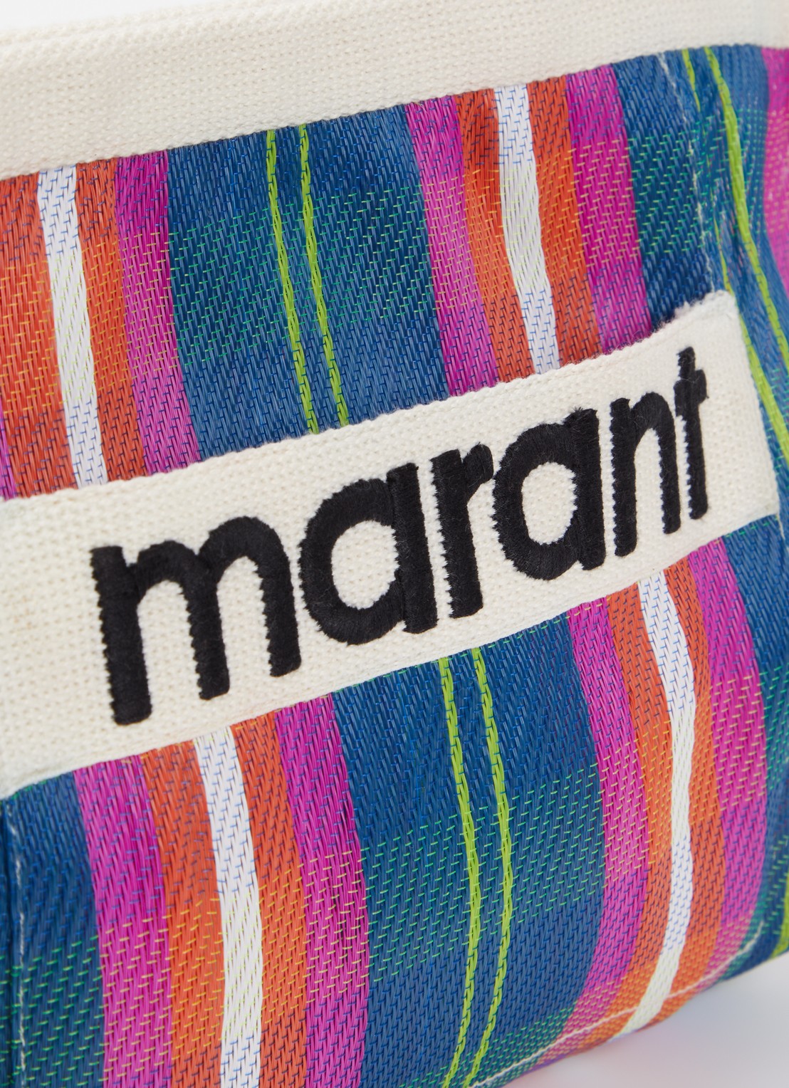 Isabel Marant Powden etui met ruitdessin en logo - detail 4 indigo