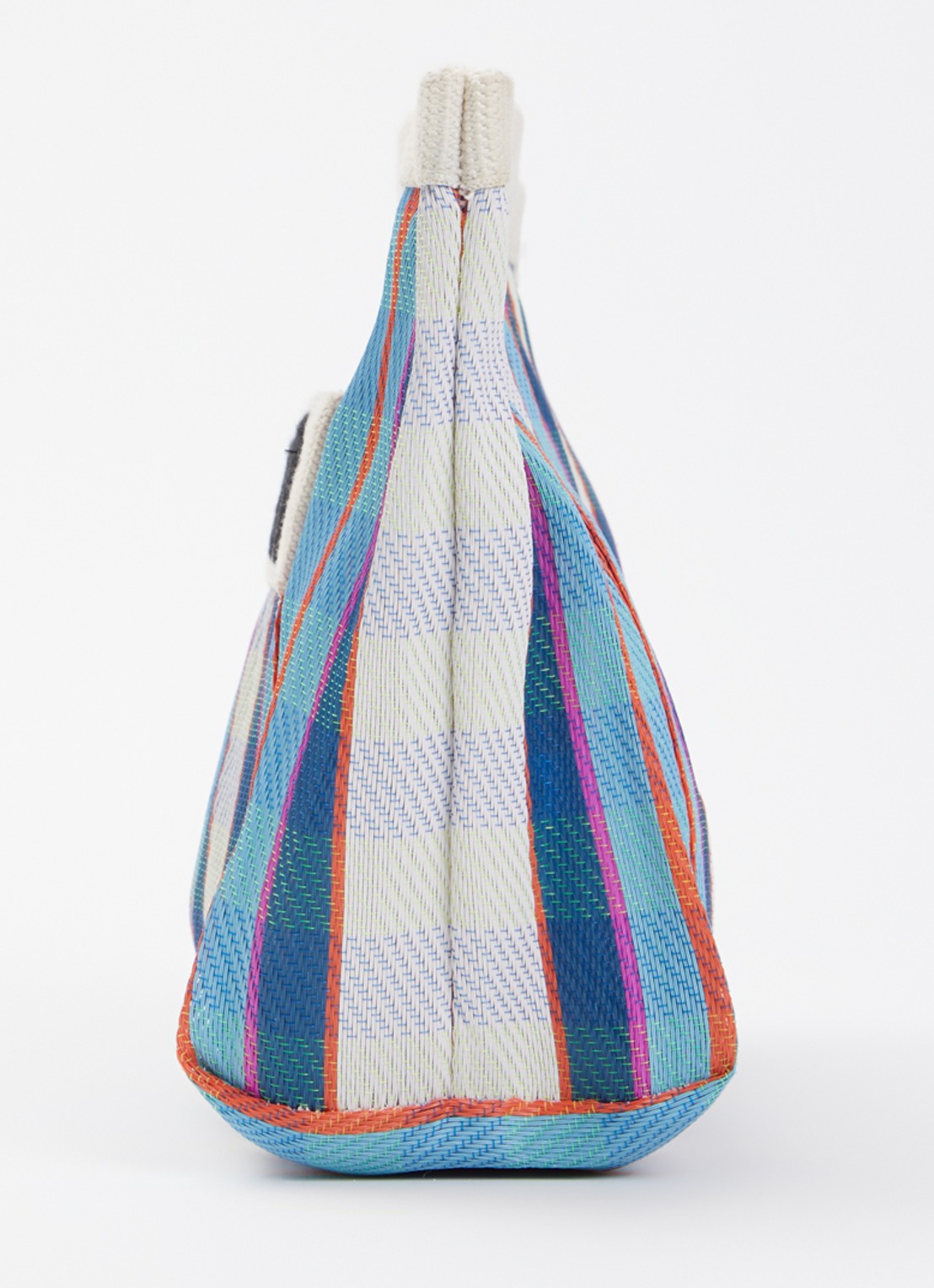 Isabel Marant Powden etui met ruitdessin en logo - detail 4 blauwgrijs