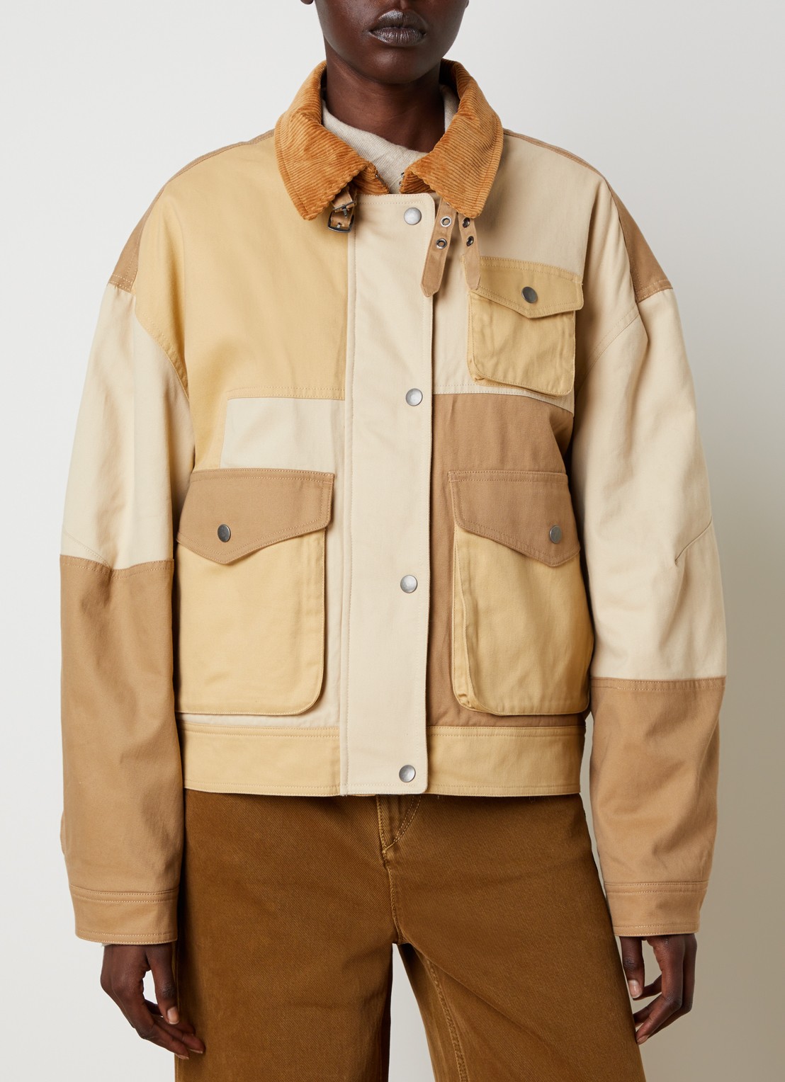 Isabel Marant Risla jack met steekzakken - detail 2 camel