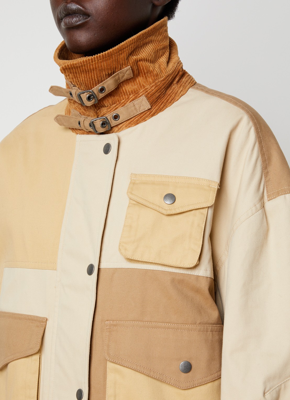 Isabel Marant Risla jack met steekzakken - detail 4 camel