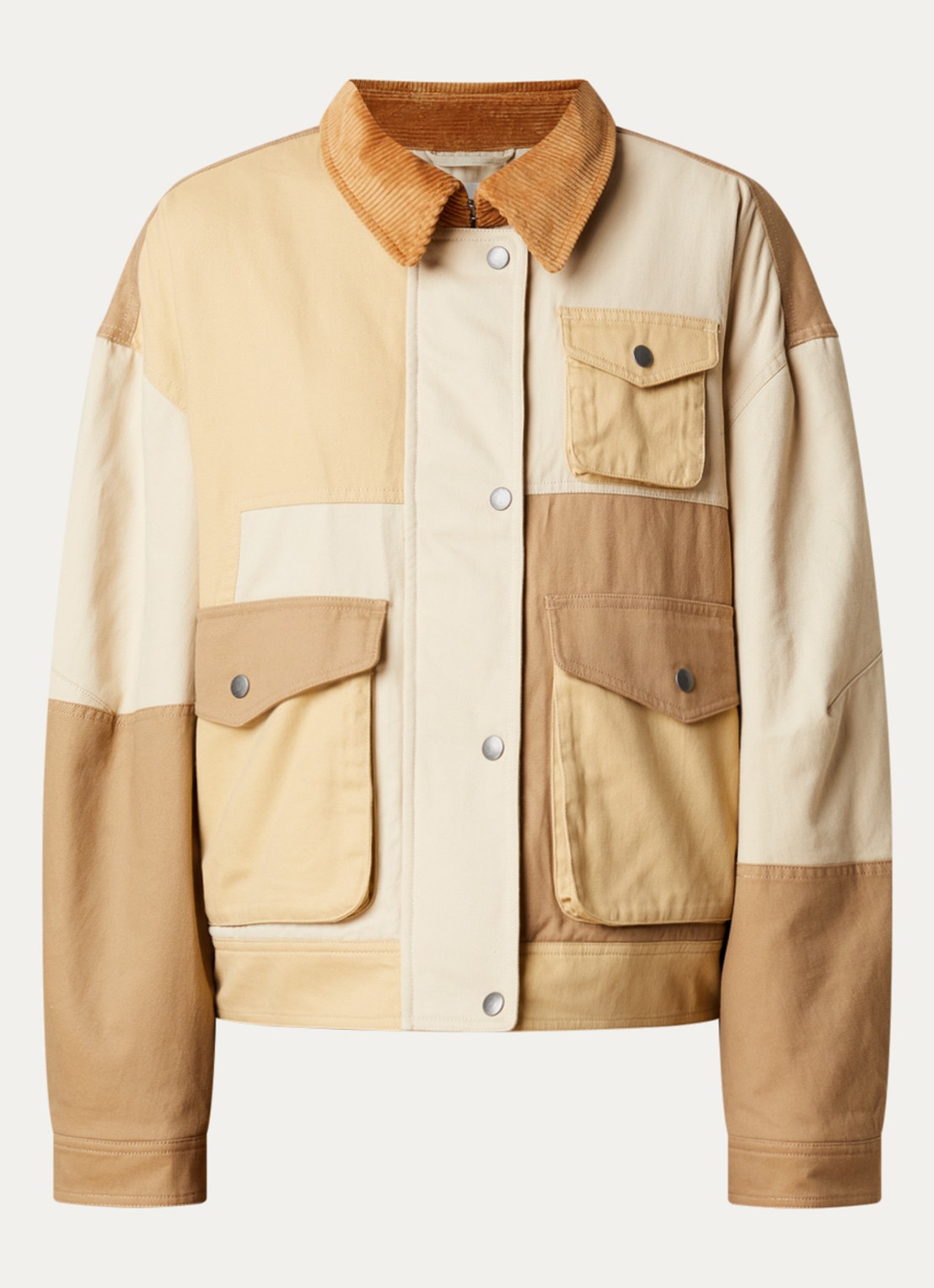 Isabel Marant Risla jack met steekzakken - voorkant 5 camel
