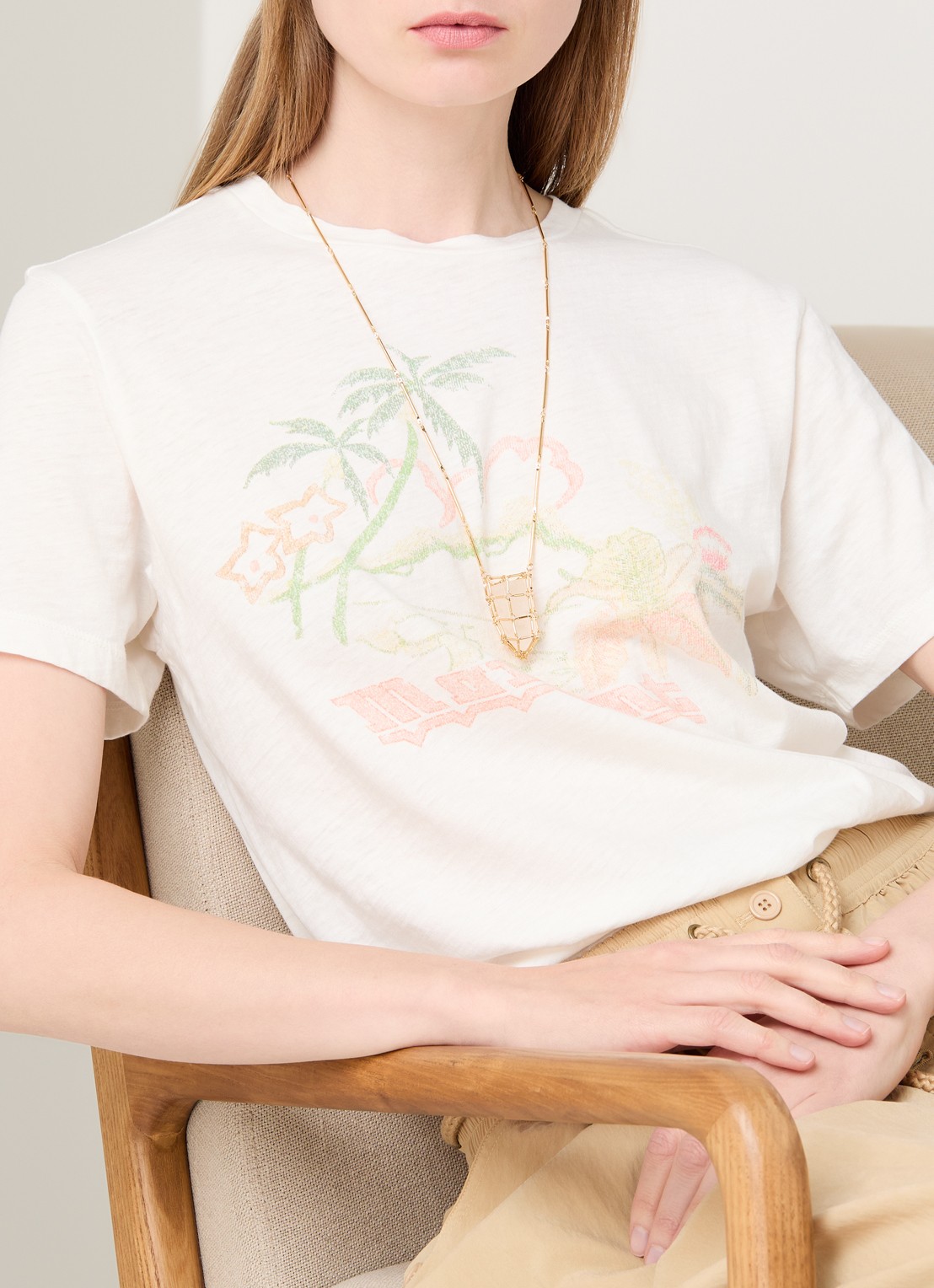 Isabel Marant Rock ketting met kristal - voorkant 5 goud
