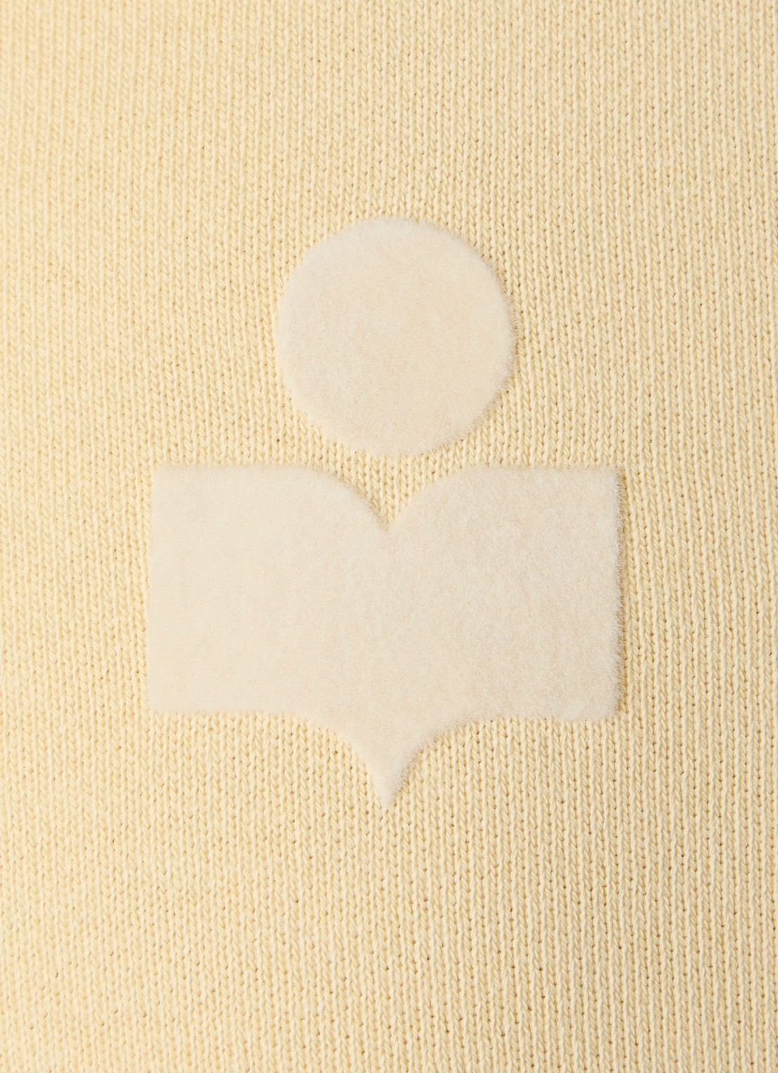 Isabel Marant Ross schipperstrui met logo - detail 4 lichtgeel