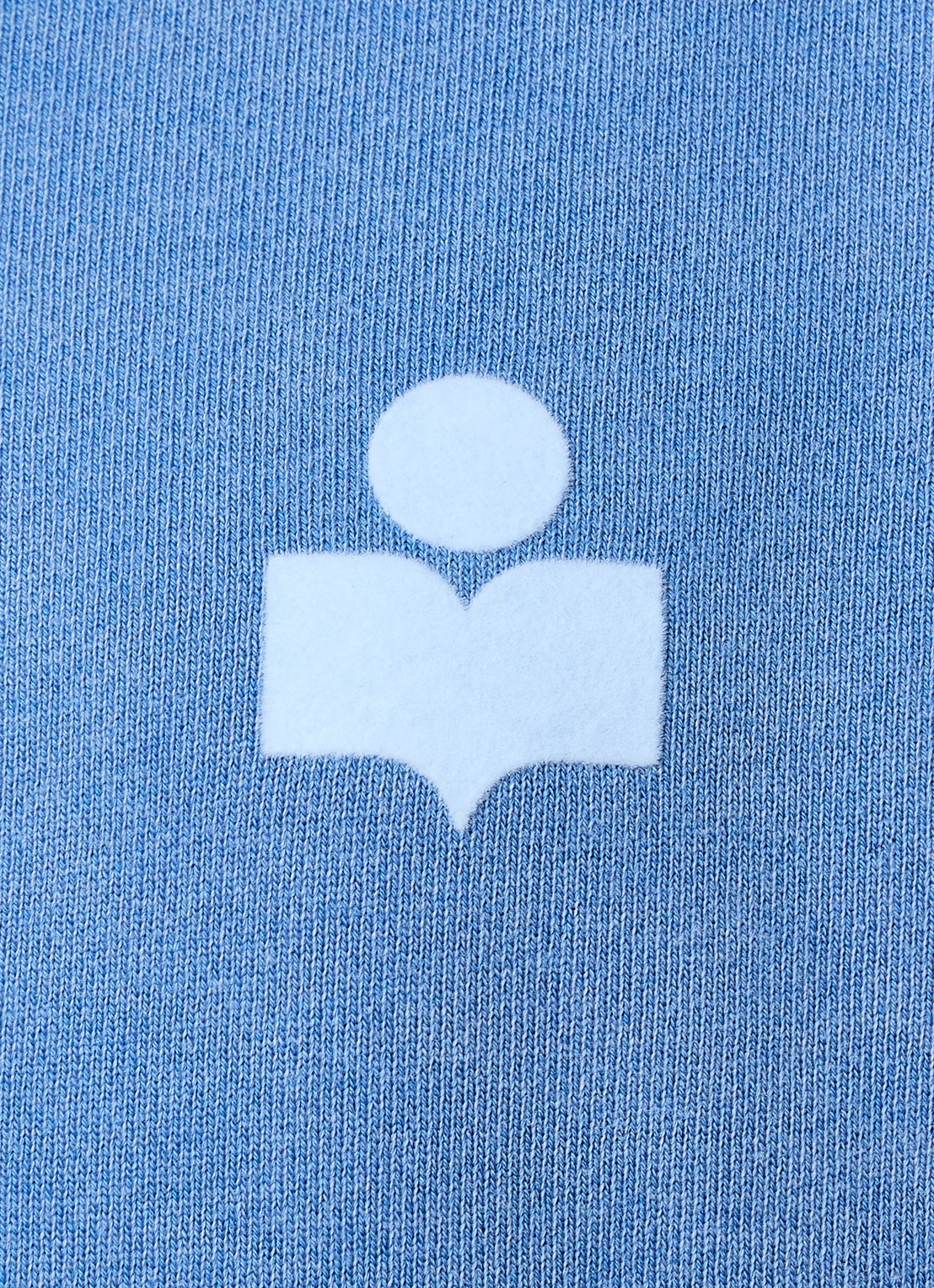 Isabel Marant Ross sweater met halve rits en flock logoprint - detail 3 blauw