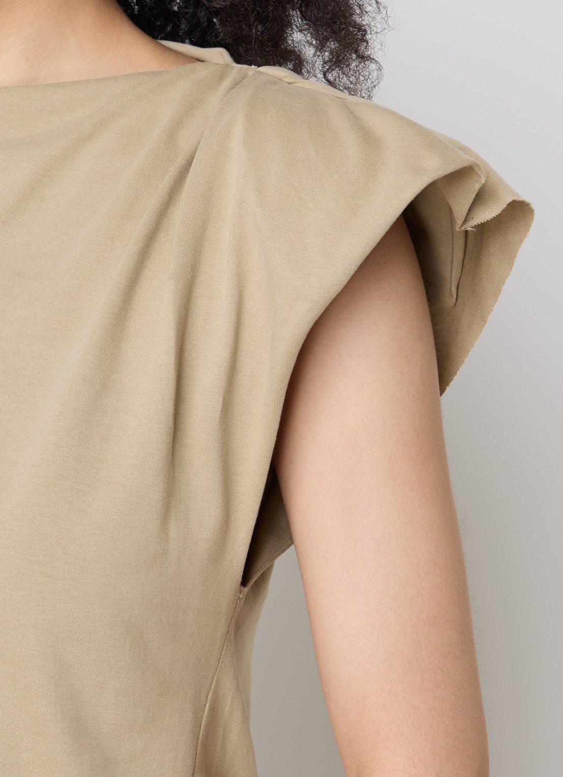 Isabel Marant Sebani top met asymmetrische zoom - detail 5 brons