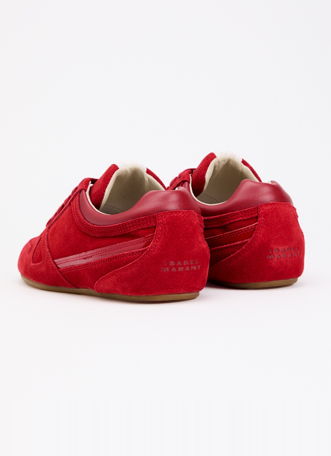 Isabel Marant Senny Low sneaker van suède - achterkant 5 rood