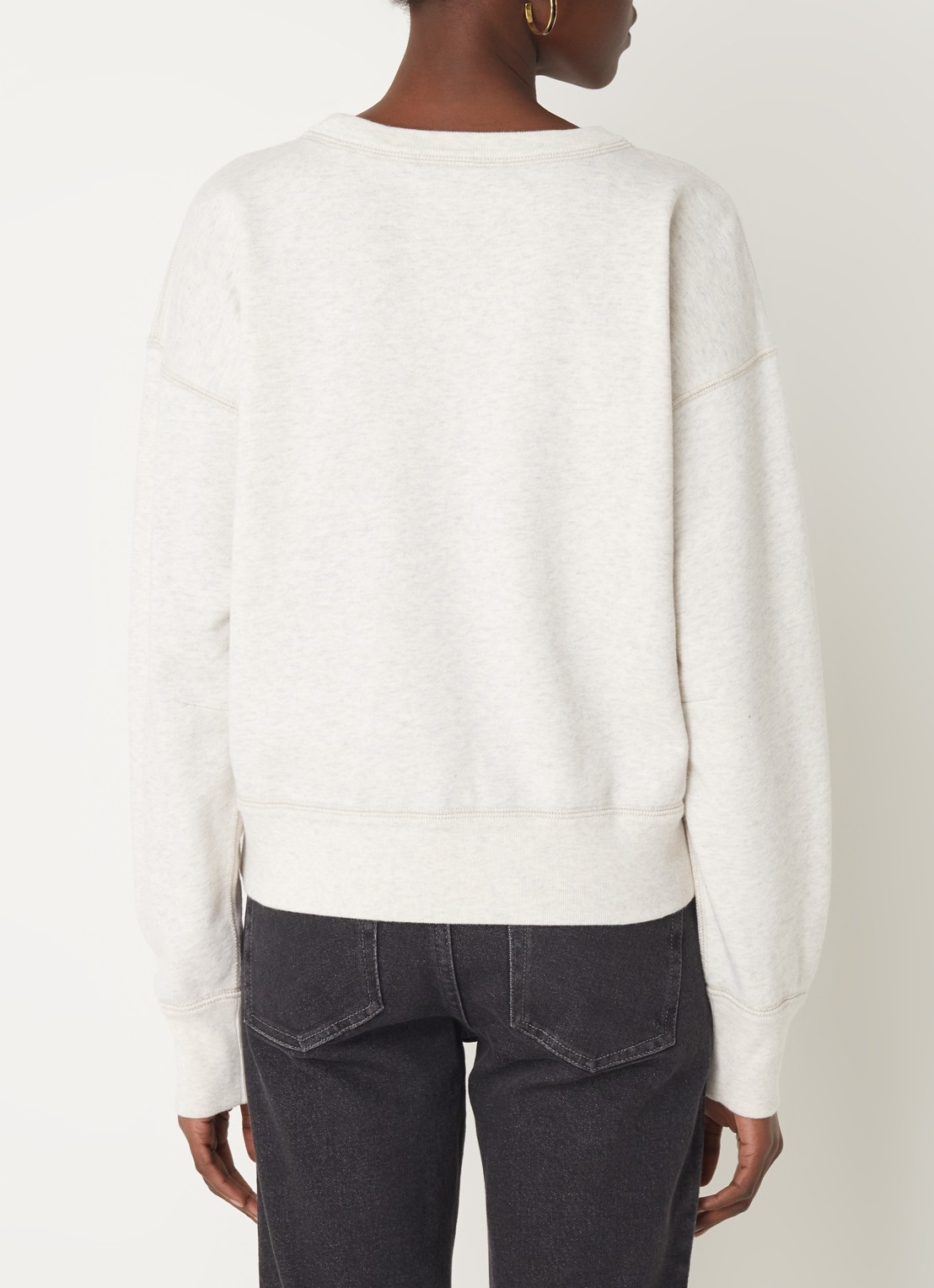 Isabel Marant Shad sweater met logoborduring - achterkant 5 grijsmele