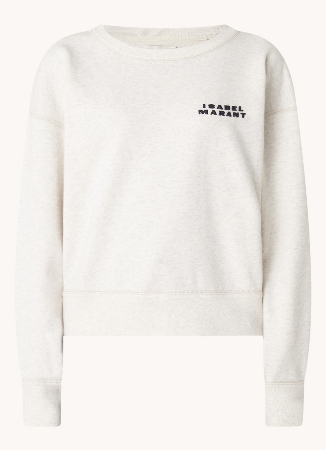 Isabel Marant Shad sweater met logoborduring - voorkant 3 grijsmele