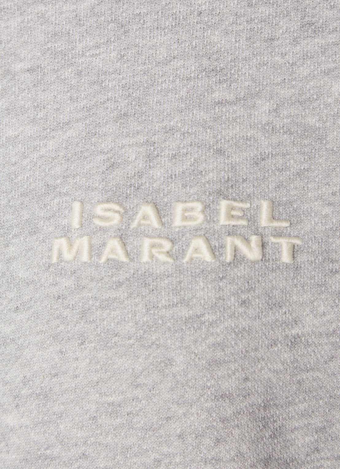 Isabel Marant Shad sweater met logoborduring - detail 4 lichtgrijs