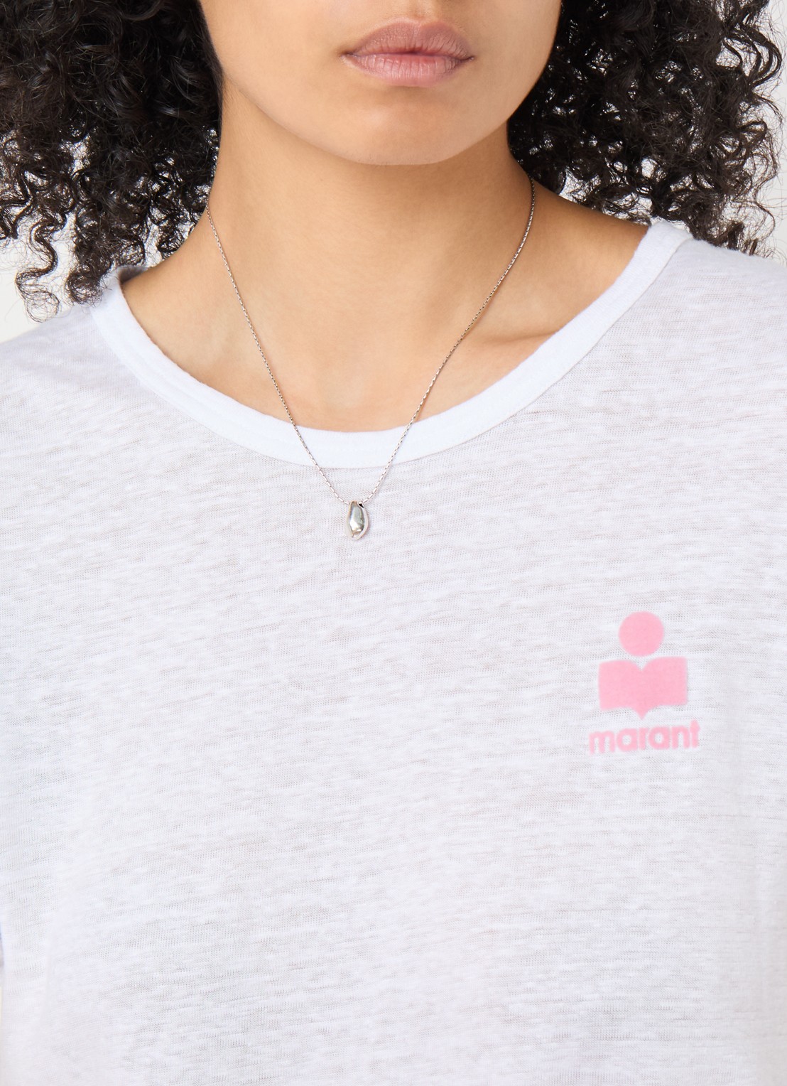 Isabel Marant Shiny Day ketting met hanger - voorkant 5 zilver