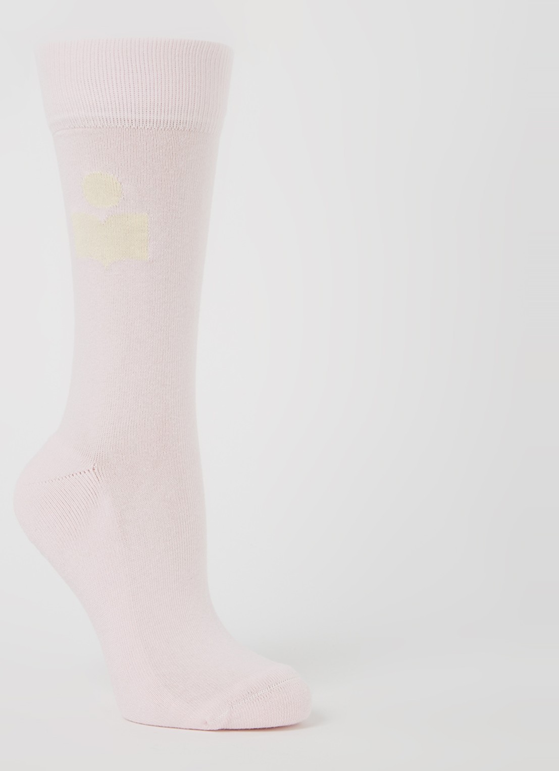 Isabel Marant Siloki sok met logo - voorkant 2 lichtroze