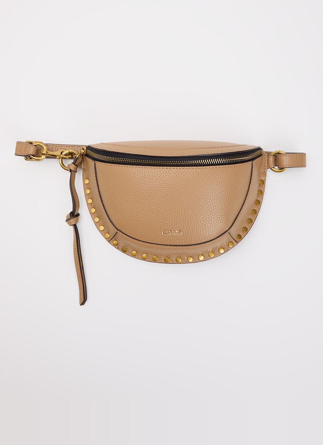 Isabel Marant Skano heuptas van kalfsleer met studs - voorkant camel