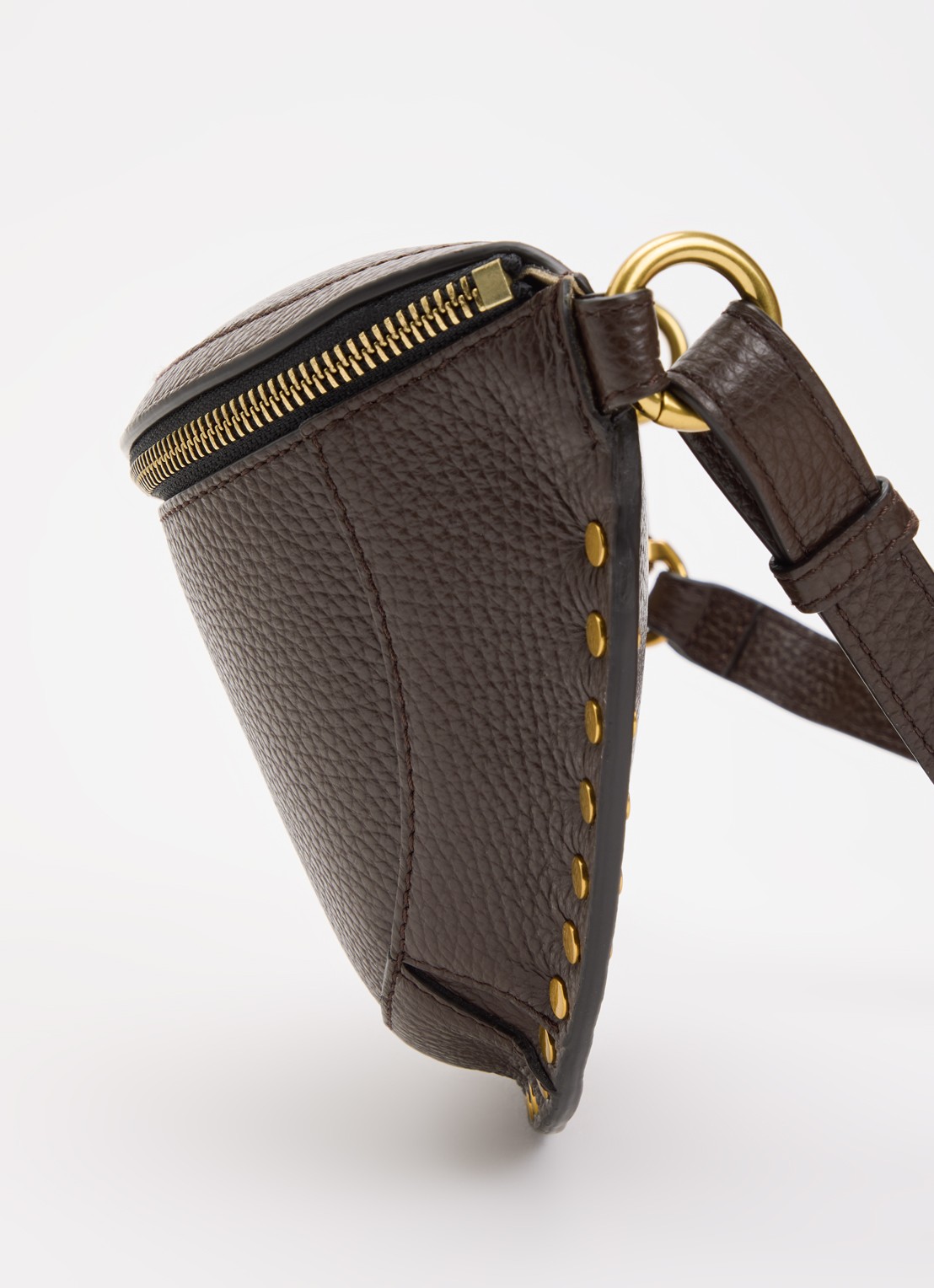 Isabel Marant Skano heuptas van kalfsleer met studs - detail 4 bruin