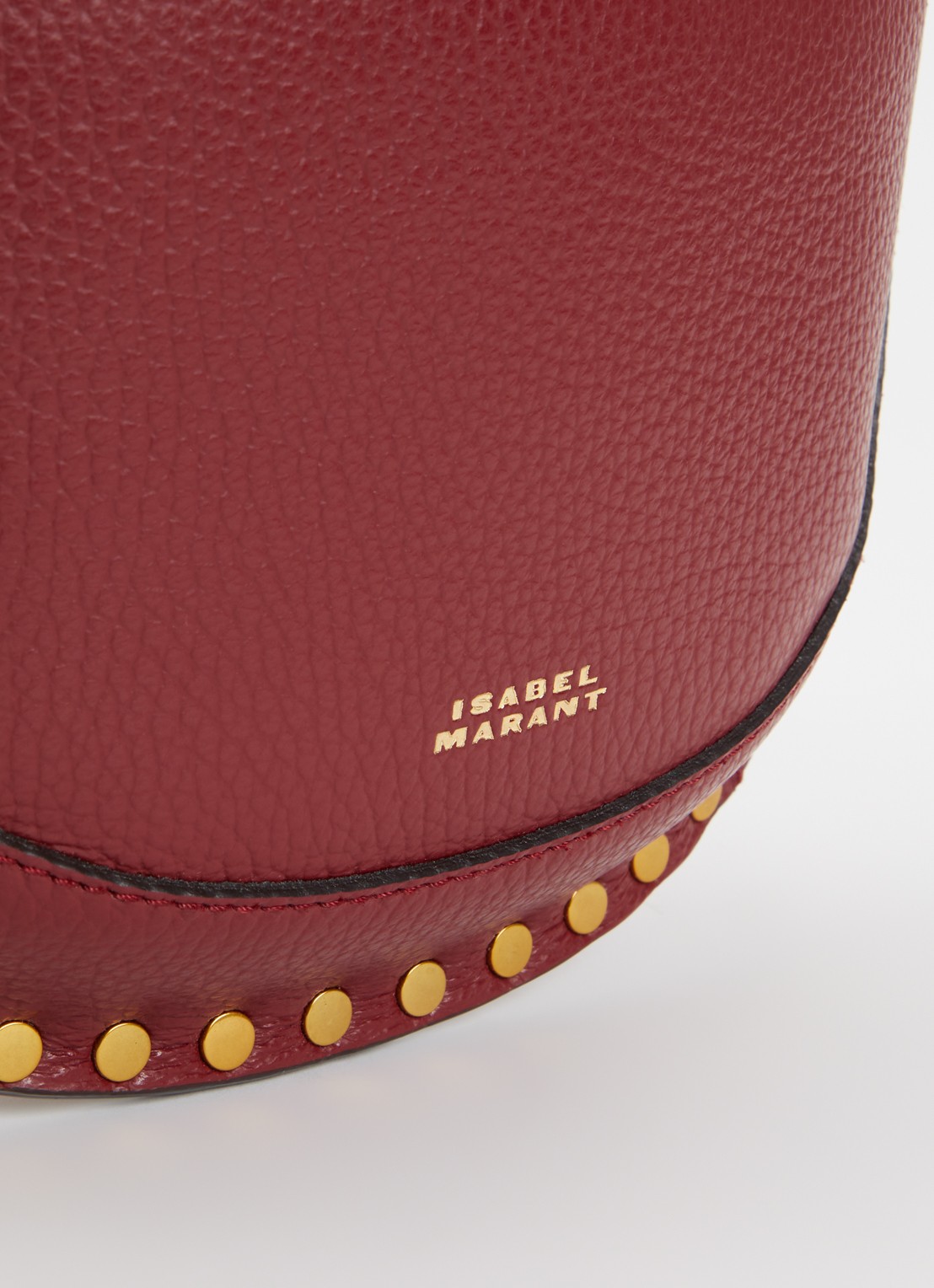 Isabel Marant Skano heuptas van kalfsleer met studs - detail 5 bordeauxrood
