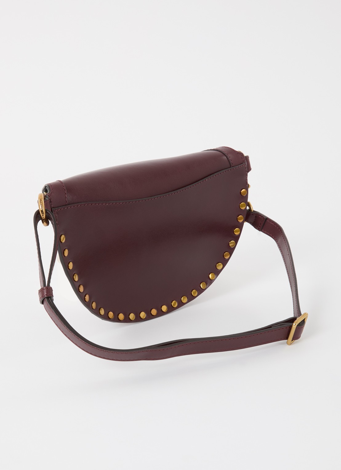 Isabel Marant Skano heuptas van leer met studs - achterkant aubergine