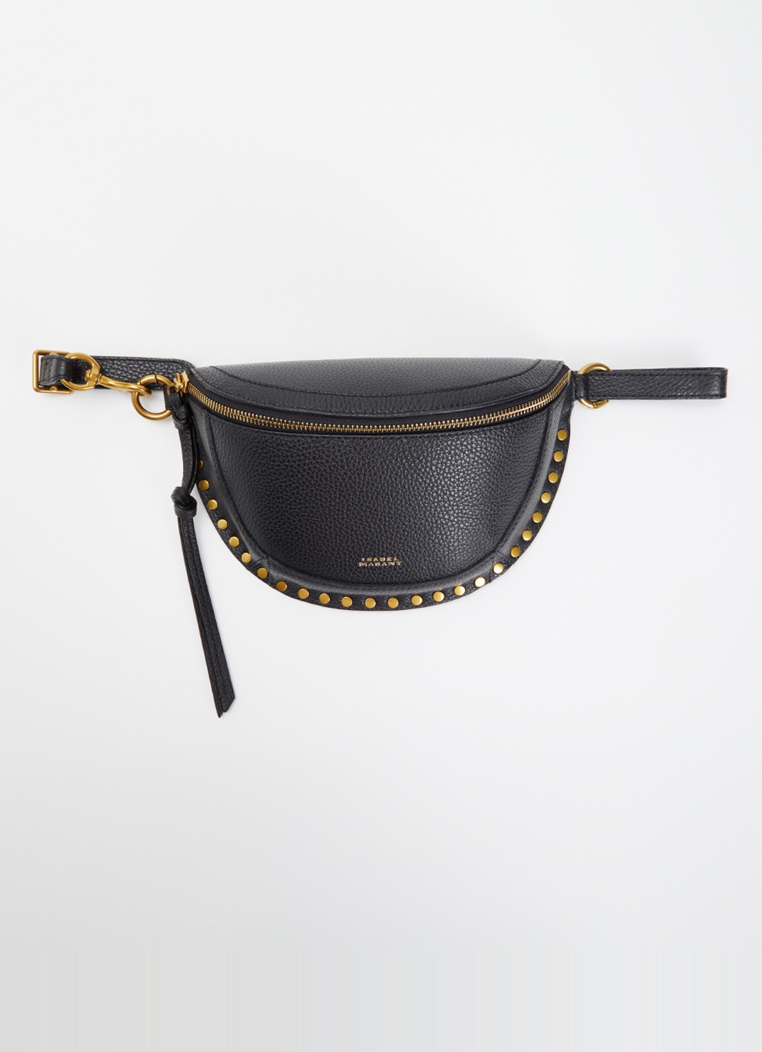 Isabel Marant Skano heuptas van leer met studs - voorkant 2 zwart