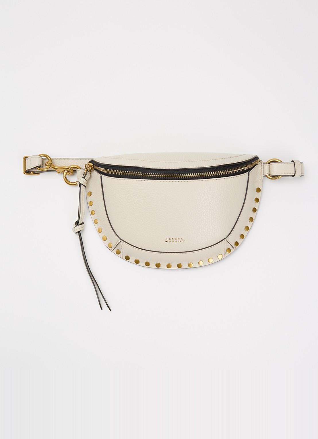 Isabel Marant Skano heuptas van leer met studs - voorkant beige