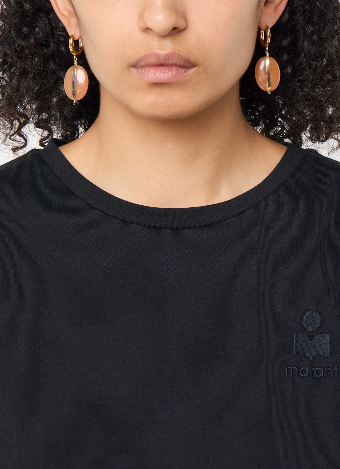 Isabel Marant Stones oorringen met hanger - voorkant 3 oranje