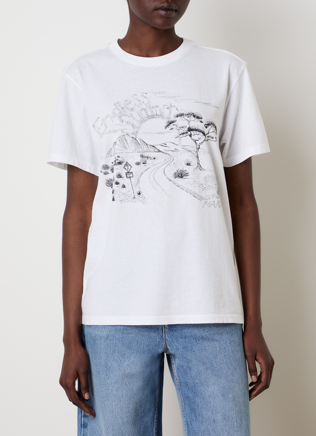 Isabel Marant T-shirt met print - detail 2 wit
