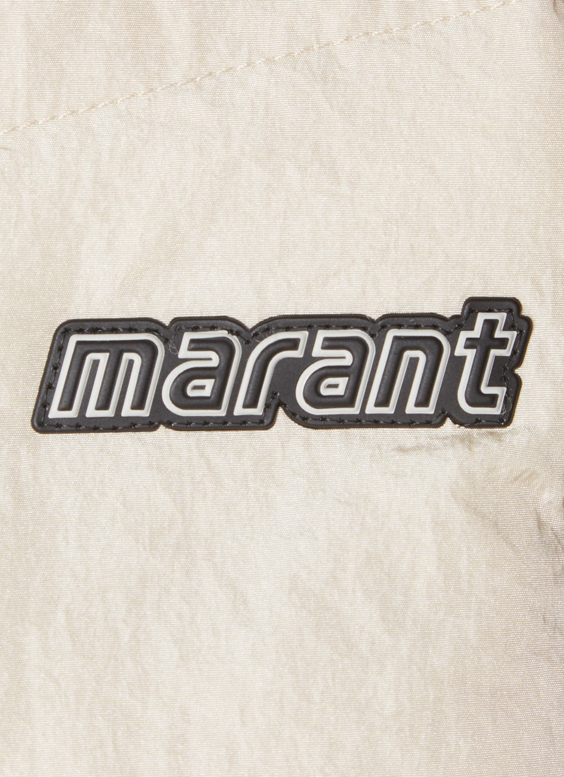 Isabel Marant Telia gewatteerd jack met logo - detail 6 donkerbeige