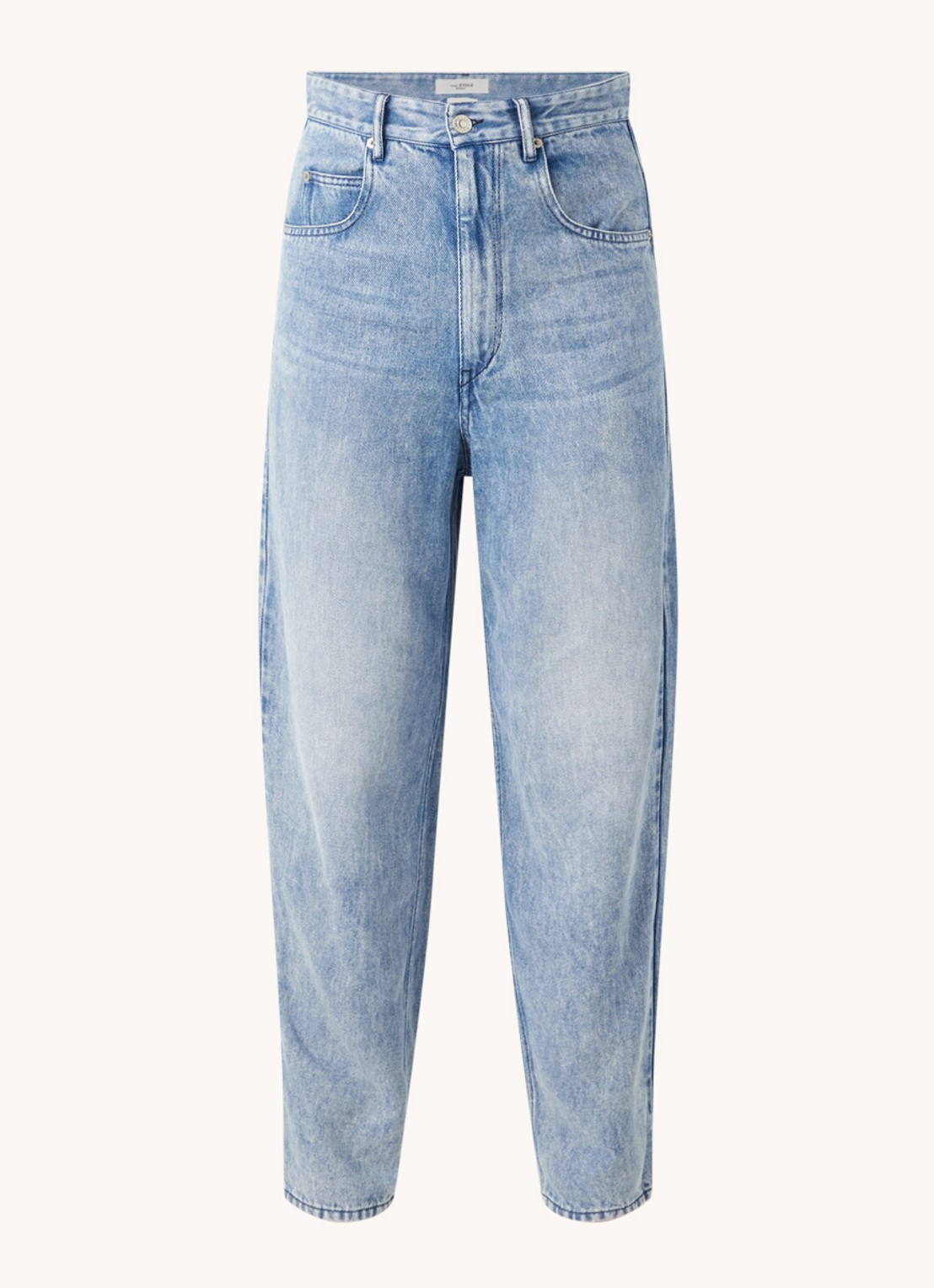 Isabel Marant Ticosy high waist loose fit jeans van lyocell - voorkant 4 indigo
