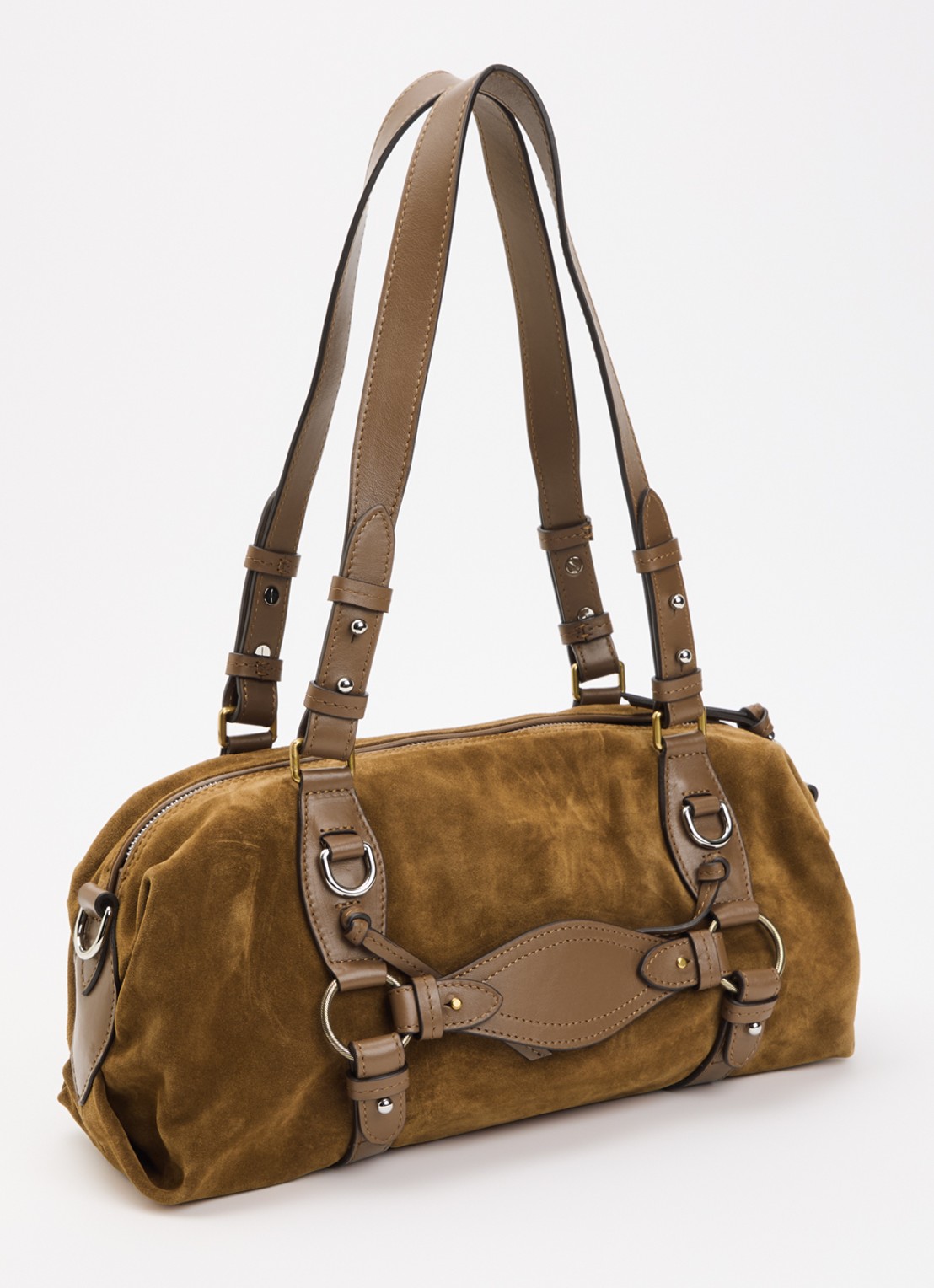 Isabel Marant Tilpa Mini schoudertas van kalfssuède - achterkant 6 cognac