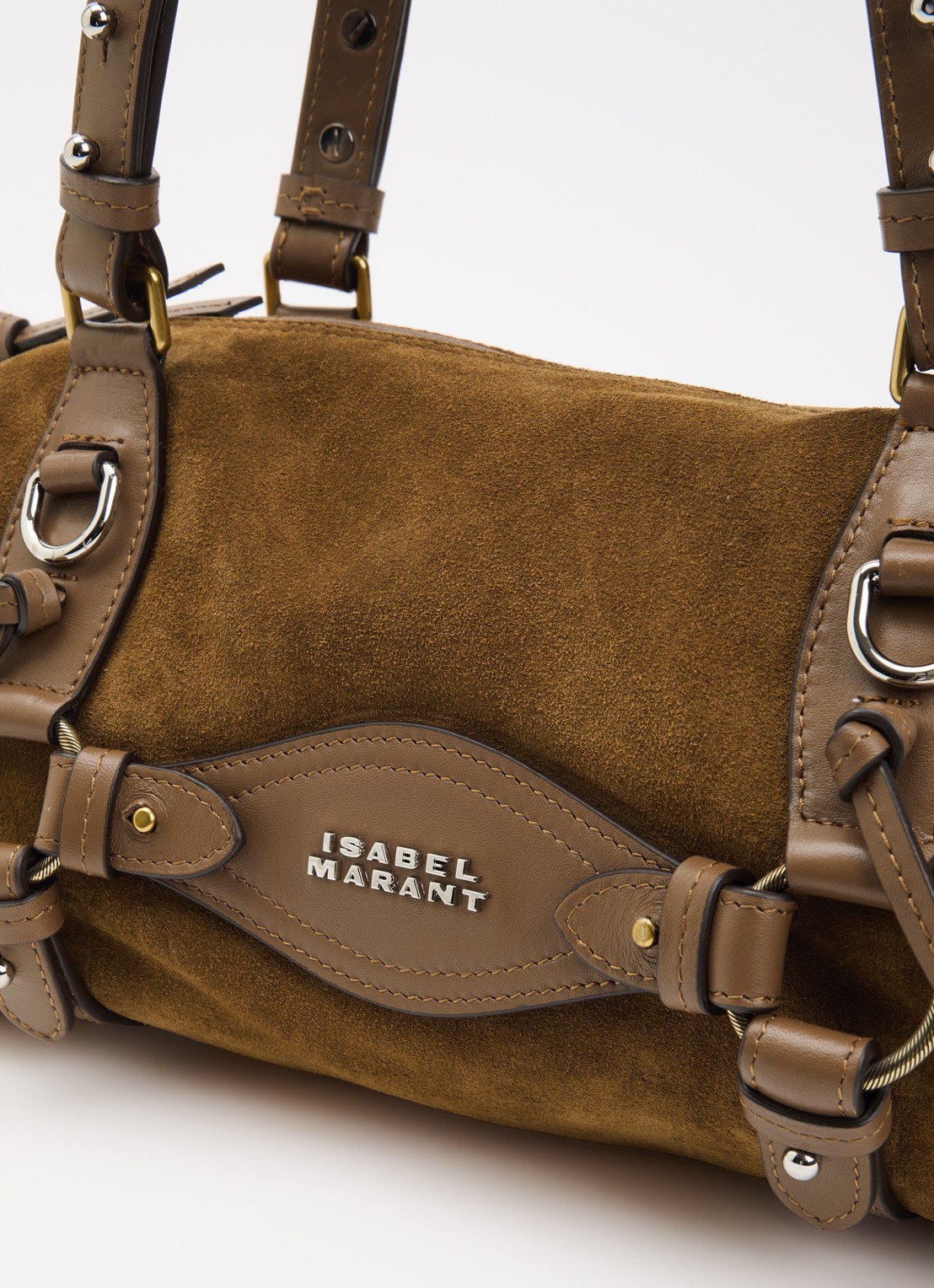Isabel Marant Tilpa Mini schoudertas van kalfssuède - detail 4 cognac