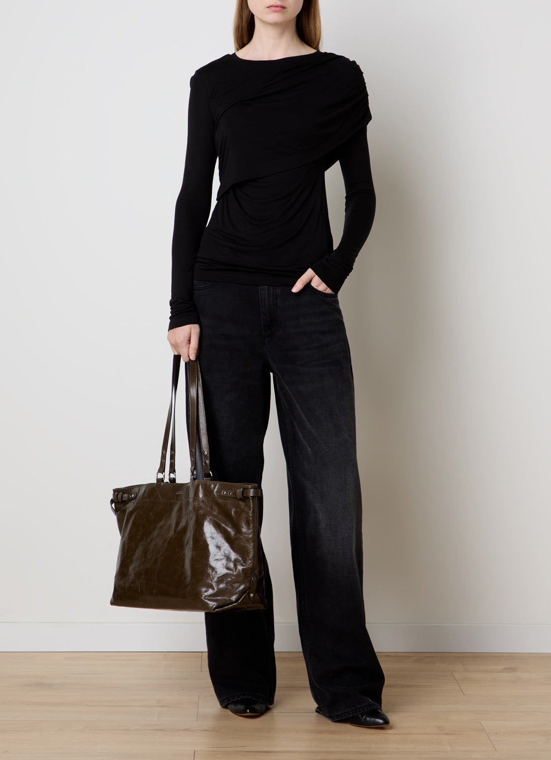 Isabel Marant Top met stretch - voorkant 4 zwart