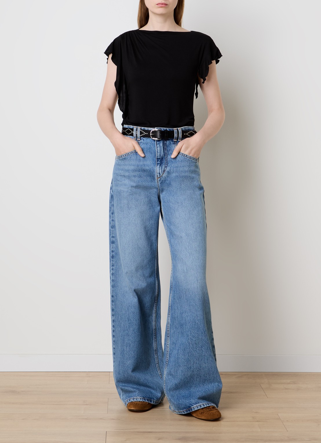 Isabel Marant Top met stretch - voorkant 4 zwart