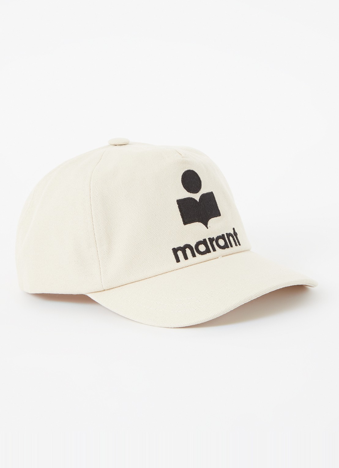 Isabel Marant Tyron pet met logoborduring  - voorkant zand