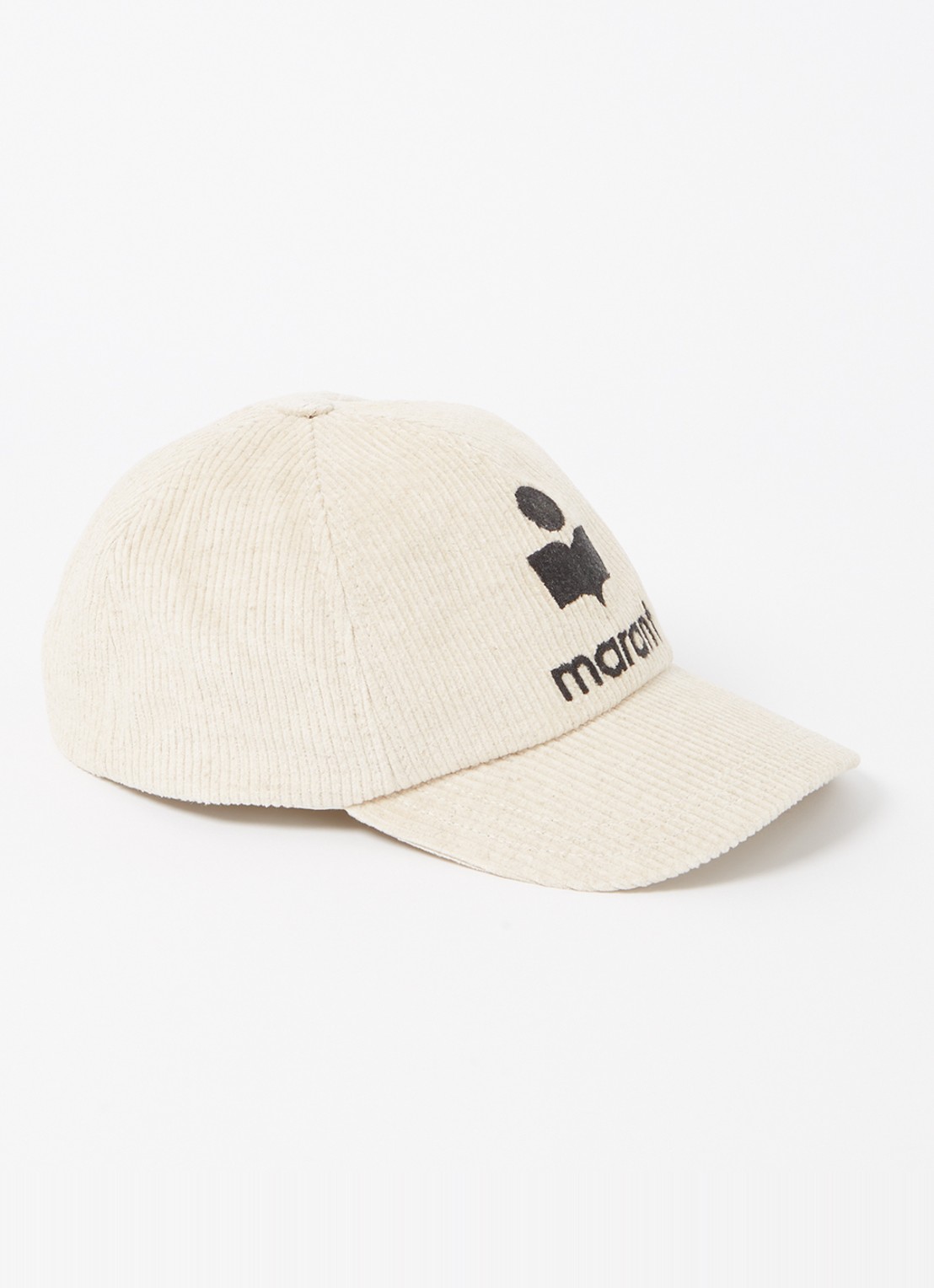 Isabel Marant Tyron pet met logoborduring  - voorkant 2 creme