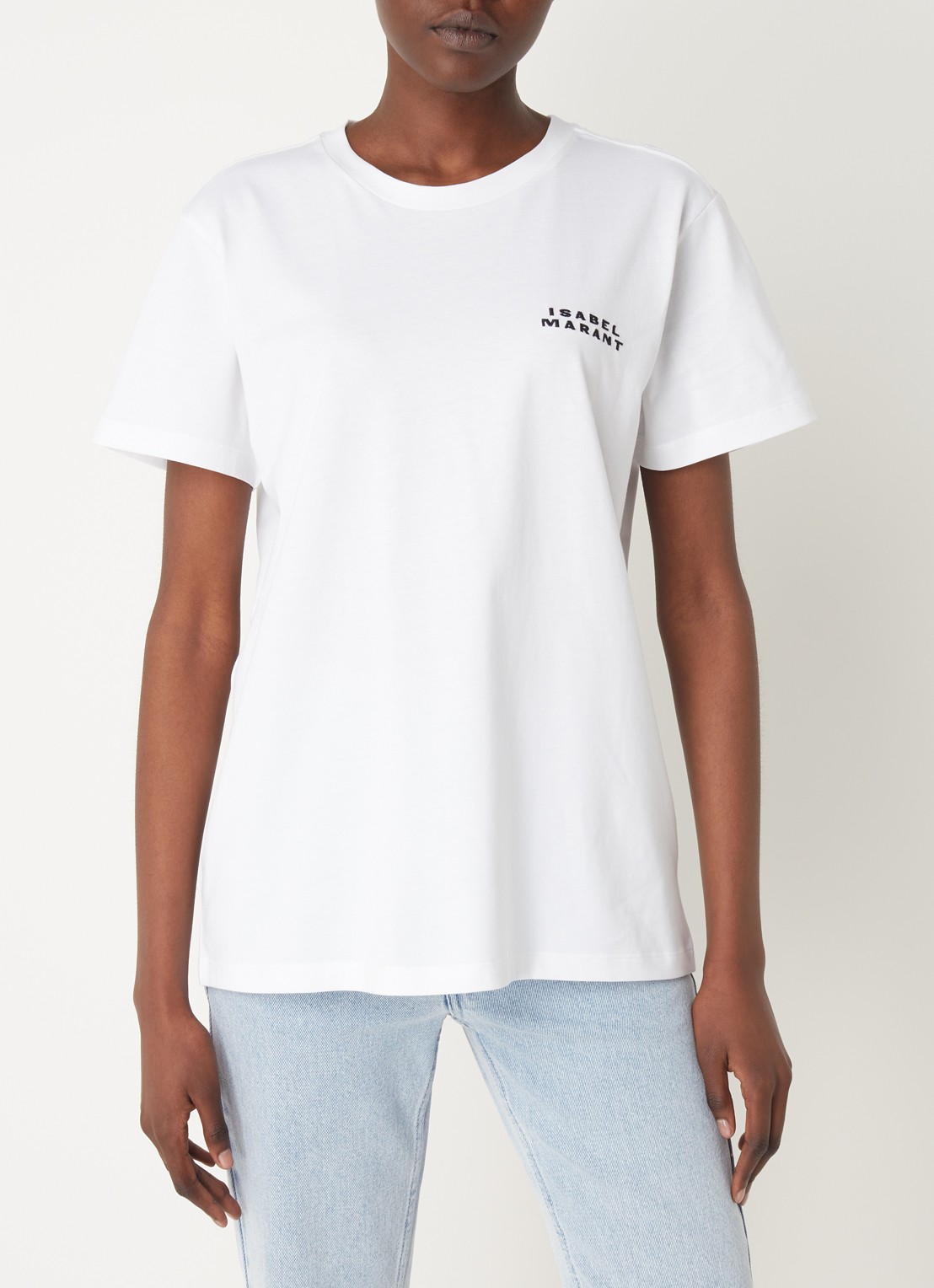 Isabel Marant Vidal T-shirt met logoborduring - detail 2 wit