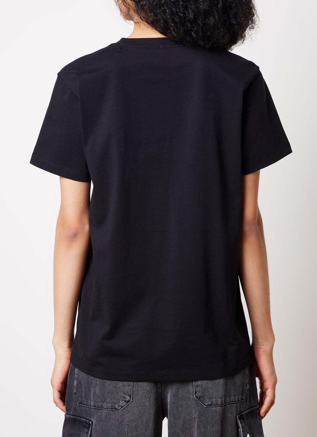 Isabel Marant Vidal T-shirt met logoborduring - achterkant zwart