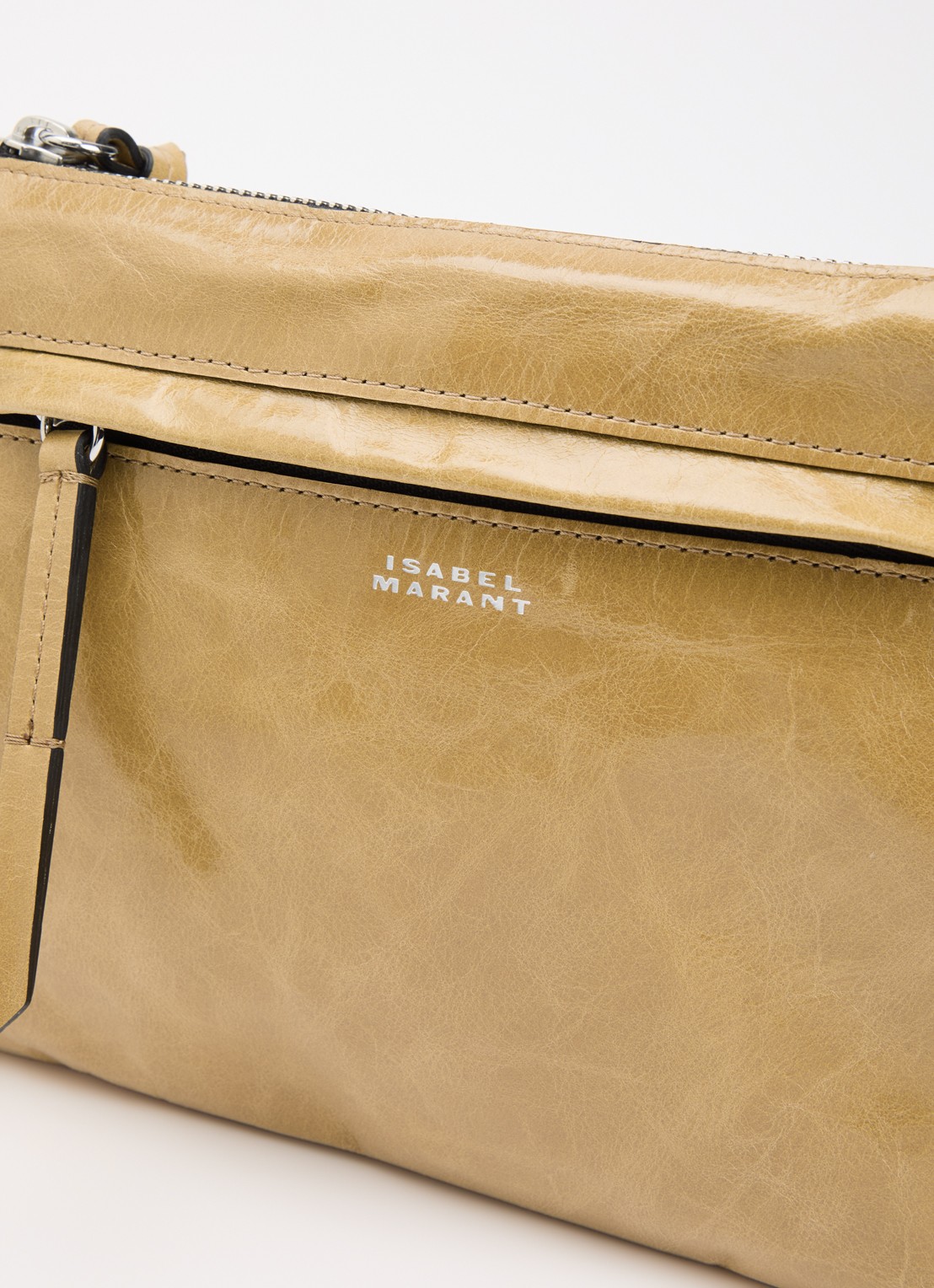 Isabel Marant Winna Duo schoudertas van leer - detail 5 beige