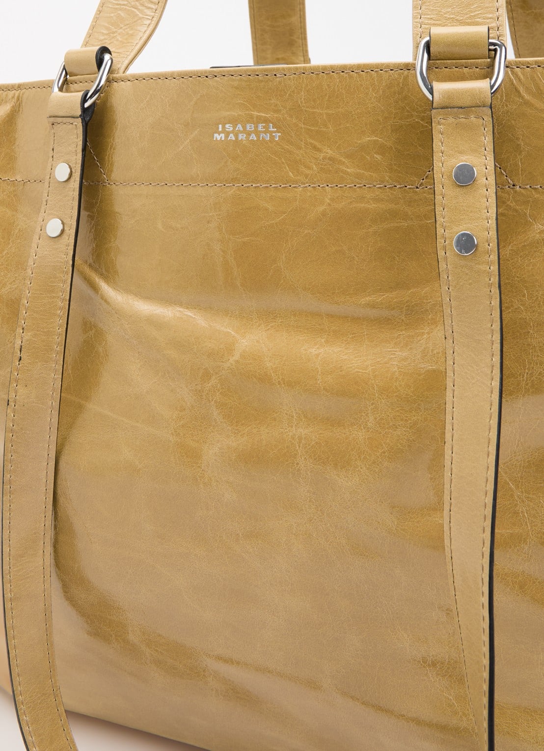 Isabel Marant Winna shopper van kalfsleer - detail 5 beige