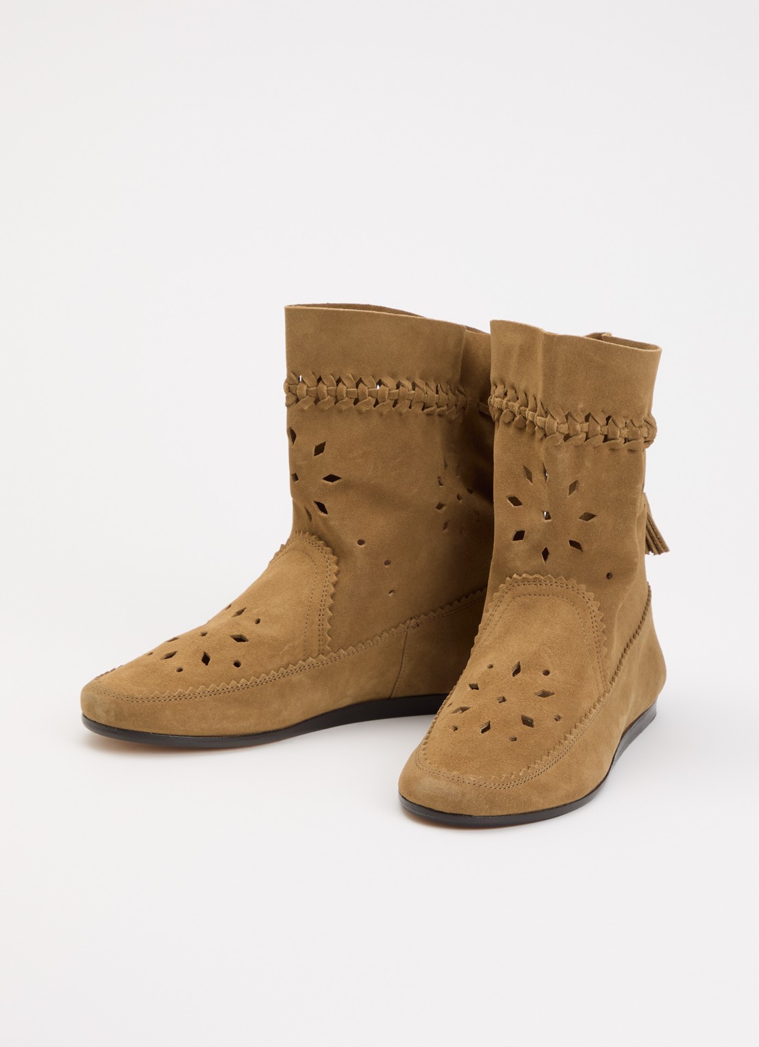 Isabel Marant Woosta laars suède - detail 3 cognac