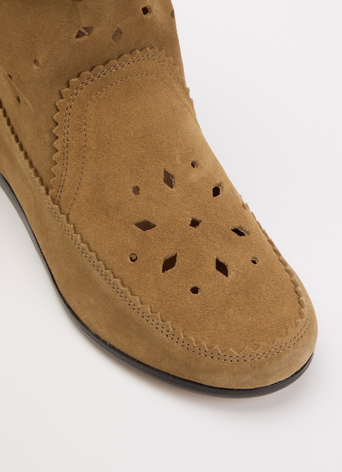 Isabel Marant Woosta laars suède - detail 5 cognac