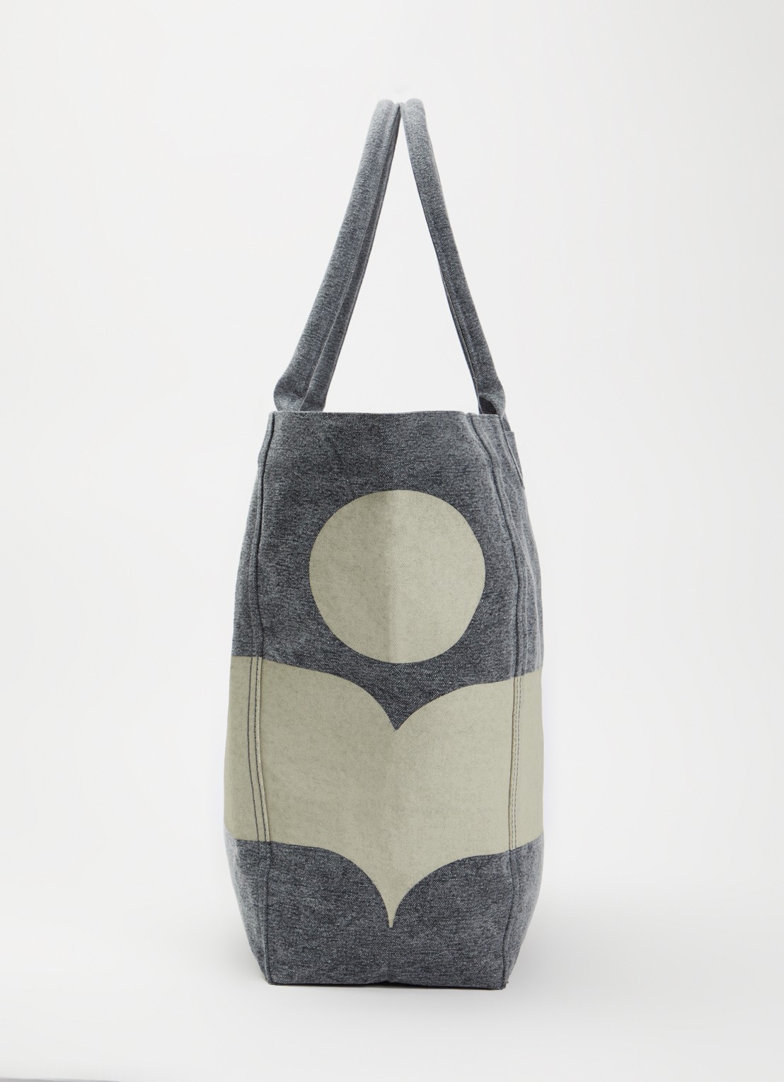 Isabel Marant Yenka shopper van canvas met logo - detail 3 donkergrijs