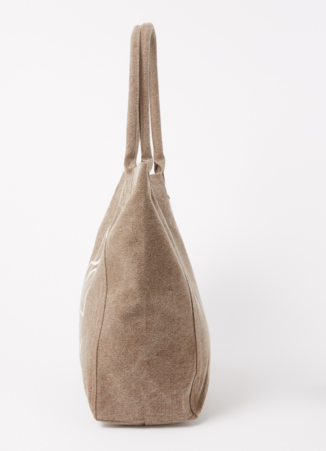Isabel Marant Yenky shopper met logo - detail 2 khaki