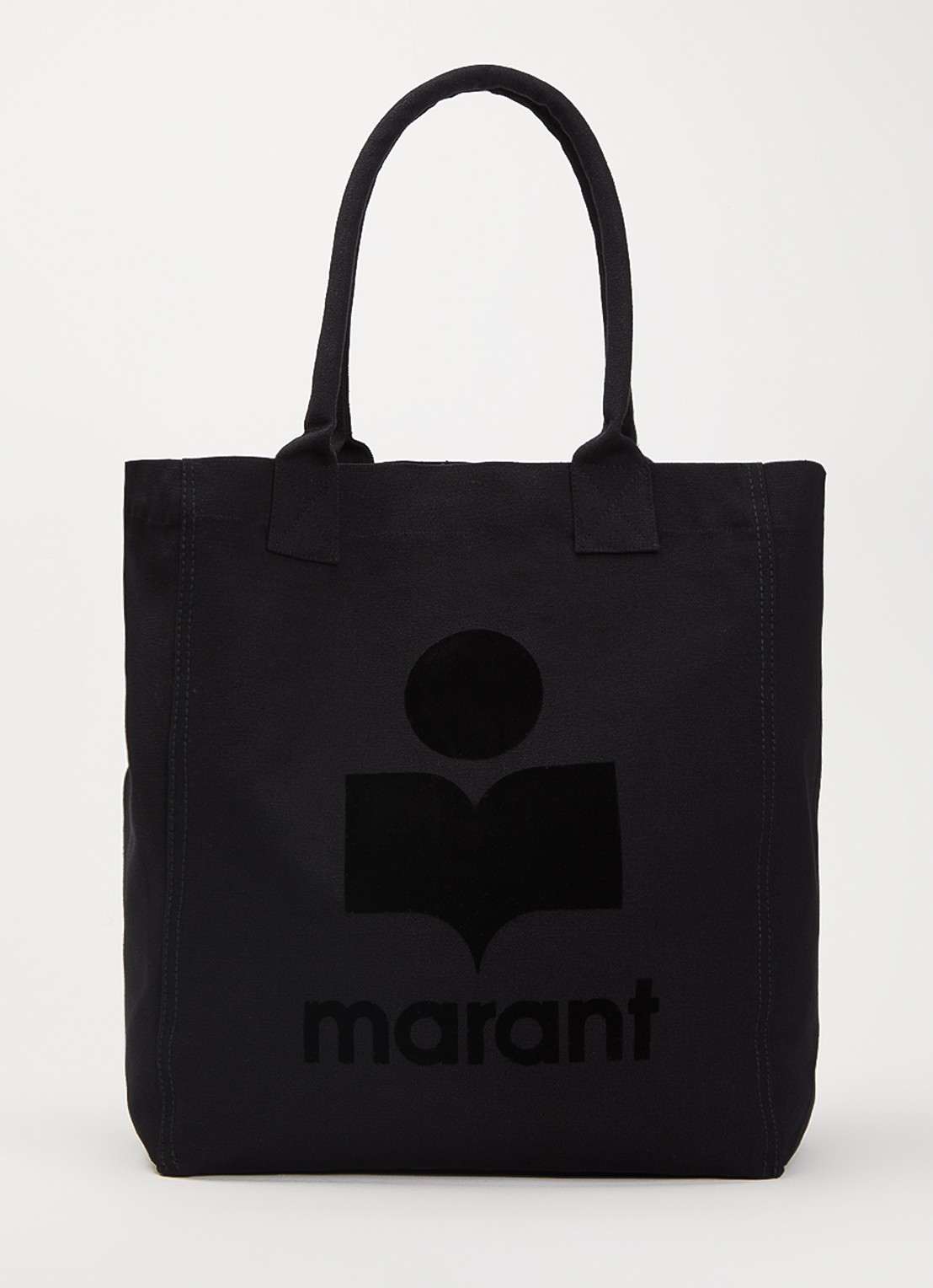 Isabel Marant Yenky shopper van canvas met logo - voorkant 6 zwart