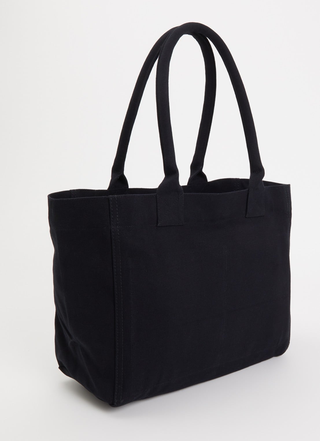 Isabel Marant Yenky shopper van canvas met logoborduring - achterkant 6 zwart