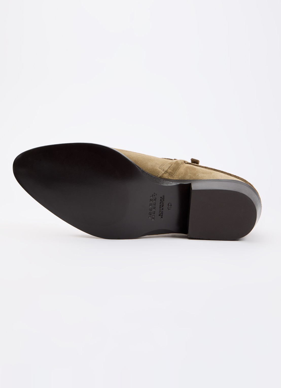 Isabel Marant Zalya enkellaarsje van kalfssuède met gespdetail  - detail 5 camel