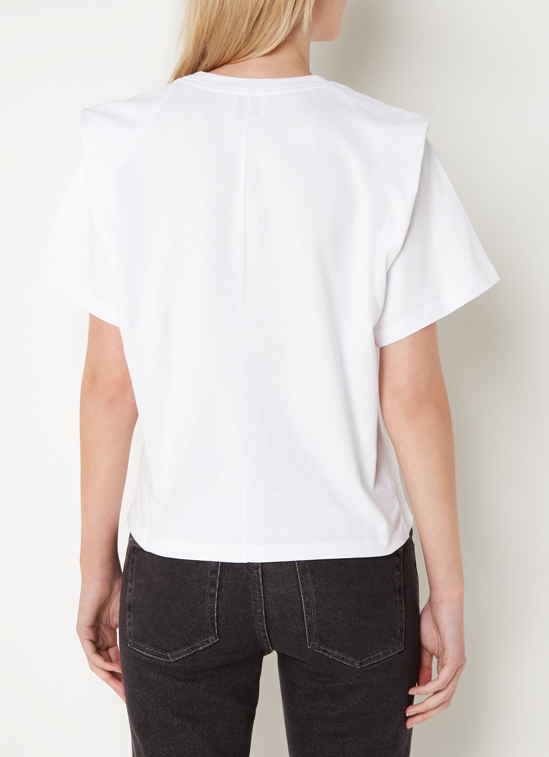 Isabel Marant Zelitos T-shirt met schouder detail - achterkant 5 wit