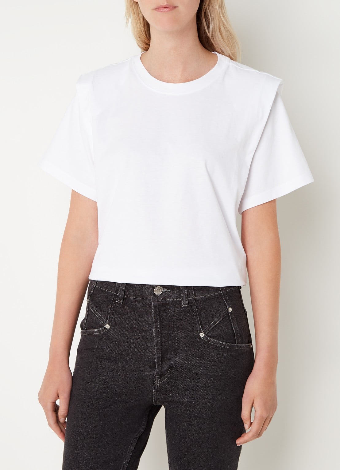 Isabel Marant Zelitos T-shirt met schouder detail - detail wit
