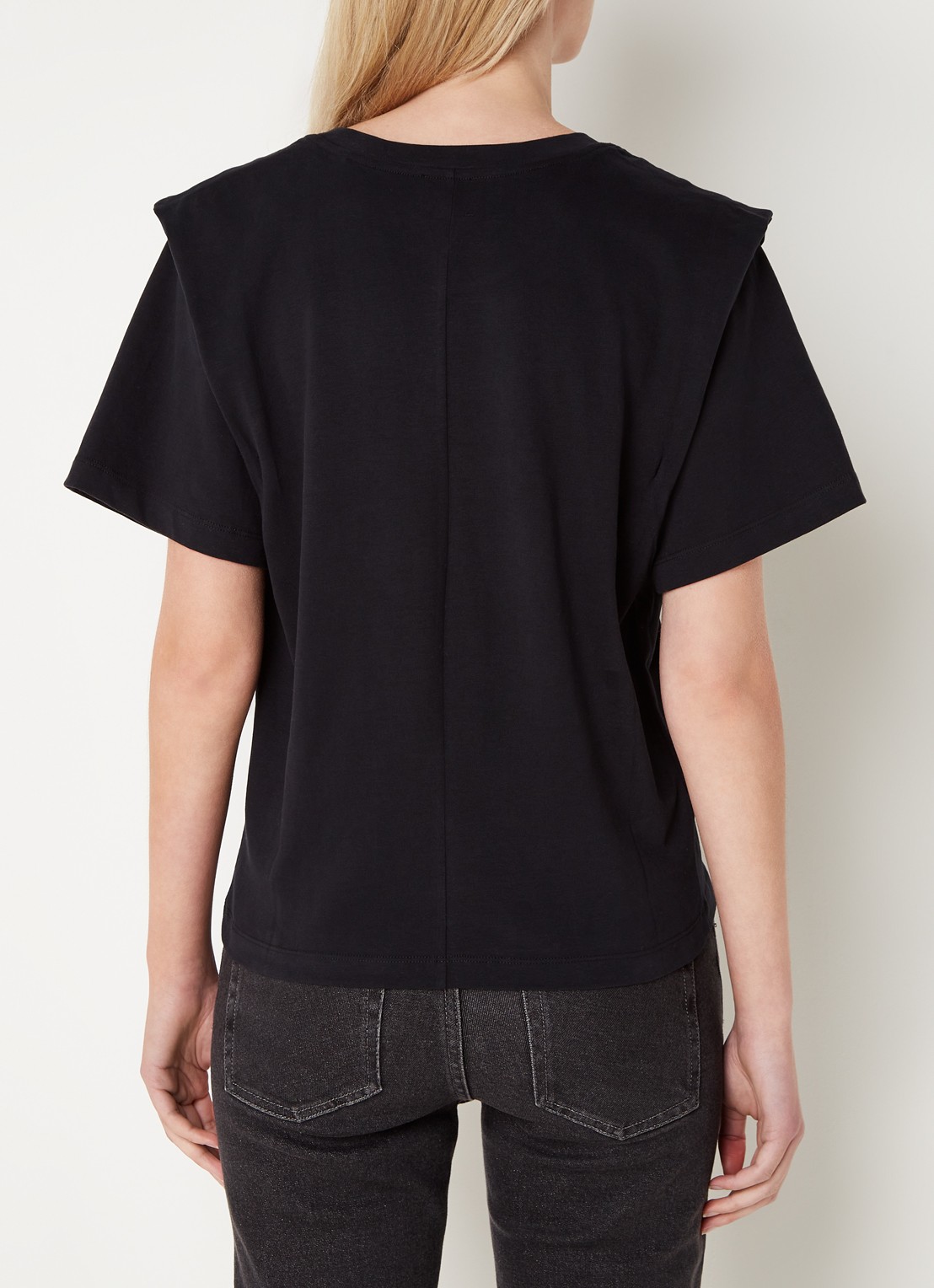 Isabel Marant Zelitos T-shirt met schouder detail - achterkant zwart