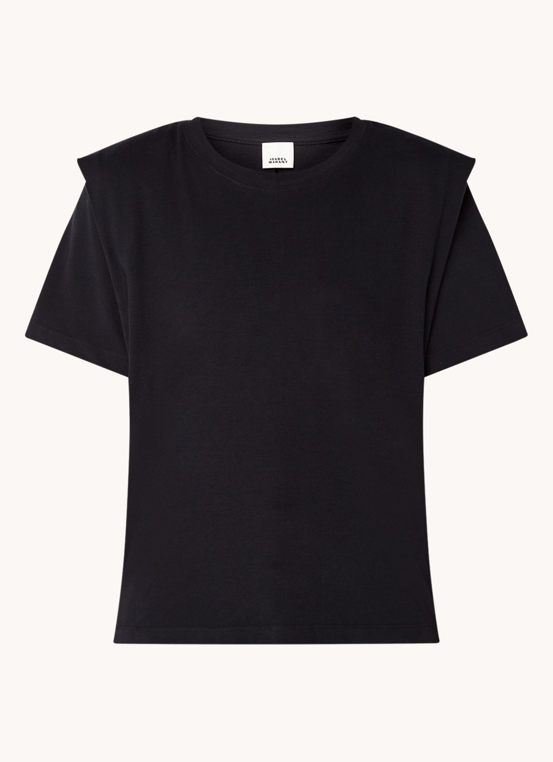 Isabel Marant Zelitos T-shirt met schouder detail - voorkant 2 zwart