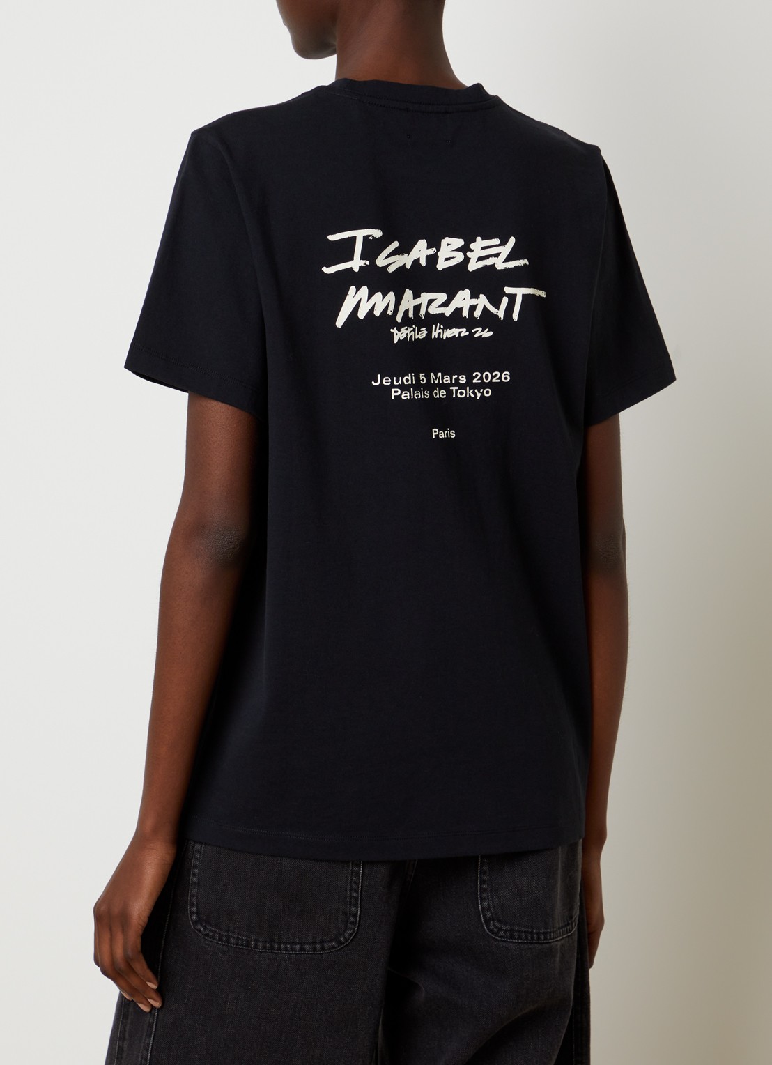 Isabel Marant Zewel T-shirt met backprint - detail 4 zwart