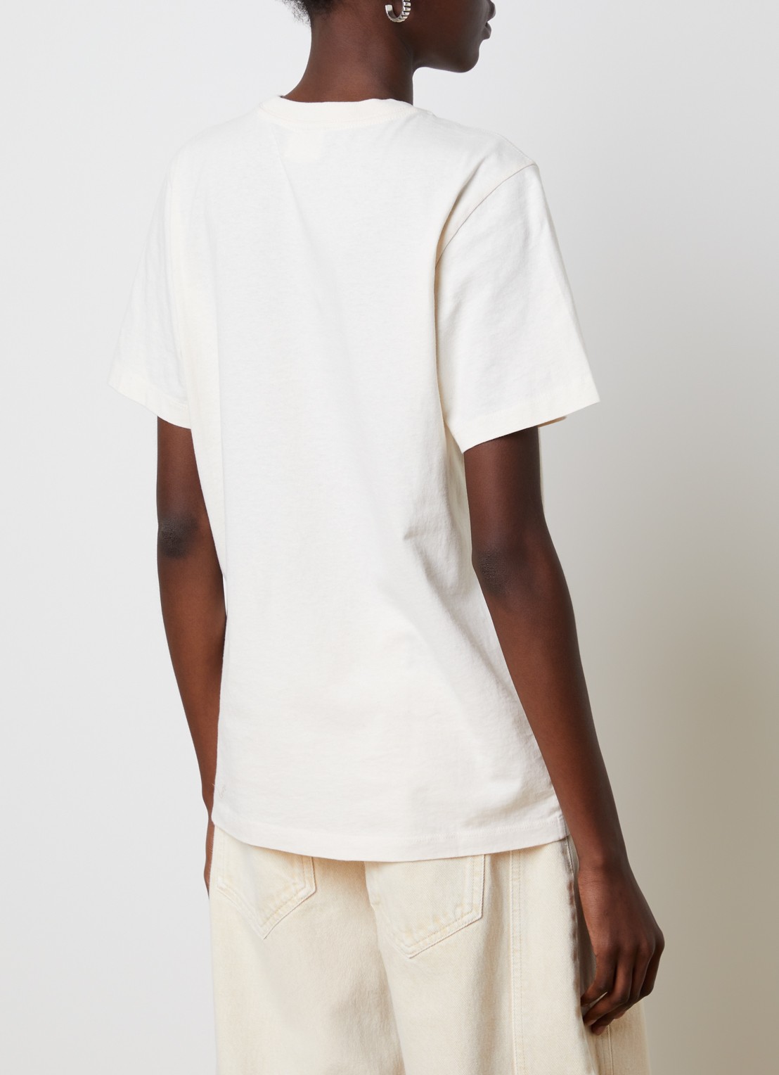 Isabel Marant Zewel T-shirt met logoprint - achterkant gebroken wit